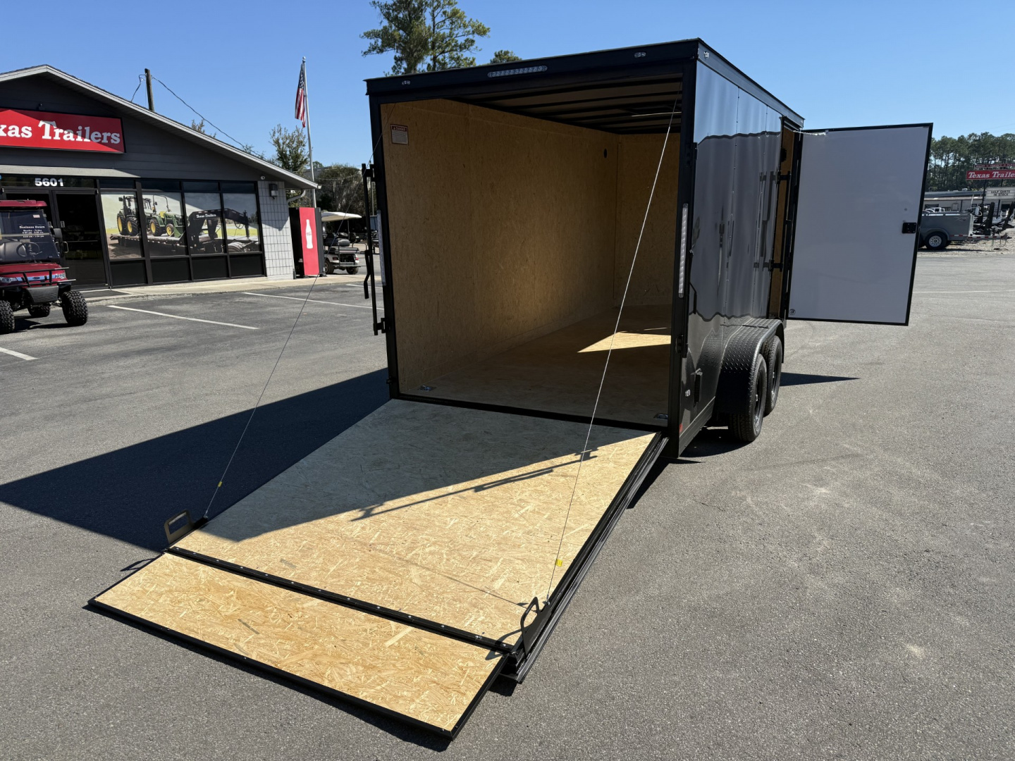 New TX7X16TA2 TEXAS TRAILERS 7' X 16' CARGO / ENCLOSED TRAILER W/ 7' INTERIOR HEIGHT, RAMP DOOR & SIDE DOOR