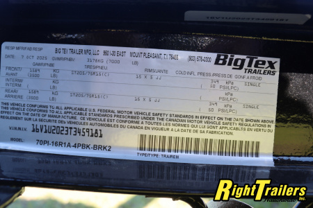 New 2026 7X16 BIG TEX Utility Trailer