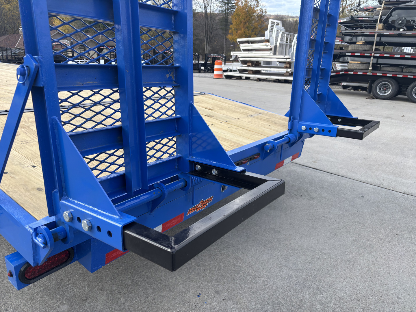 New 2026 Down 2 Earth Trailers 102"X22' Drive Over Equipment Hauler Trailer (Blue) - 14,000# GVWR