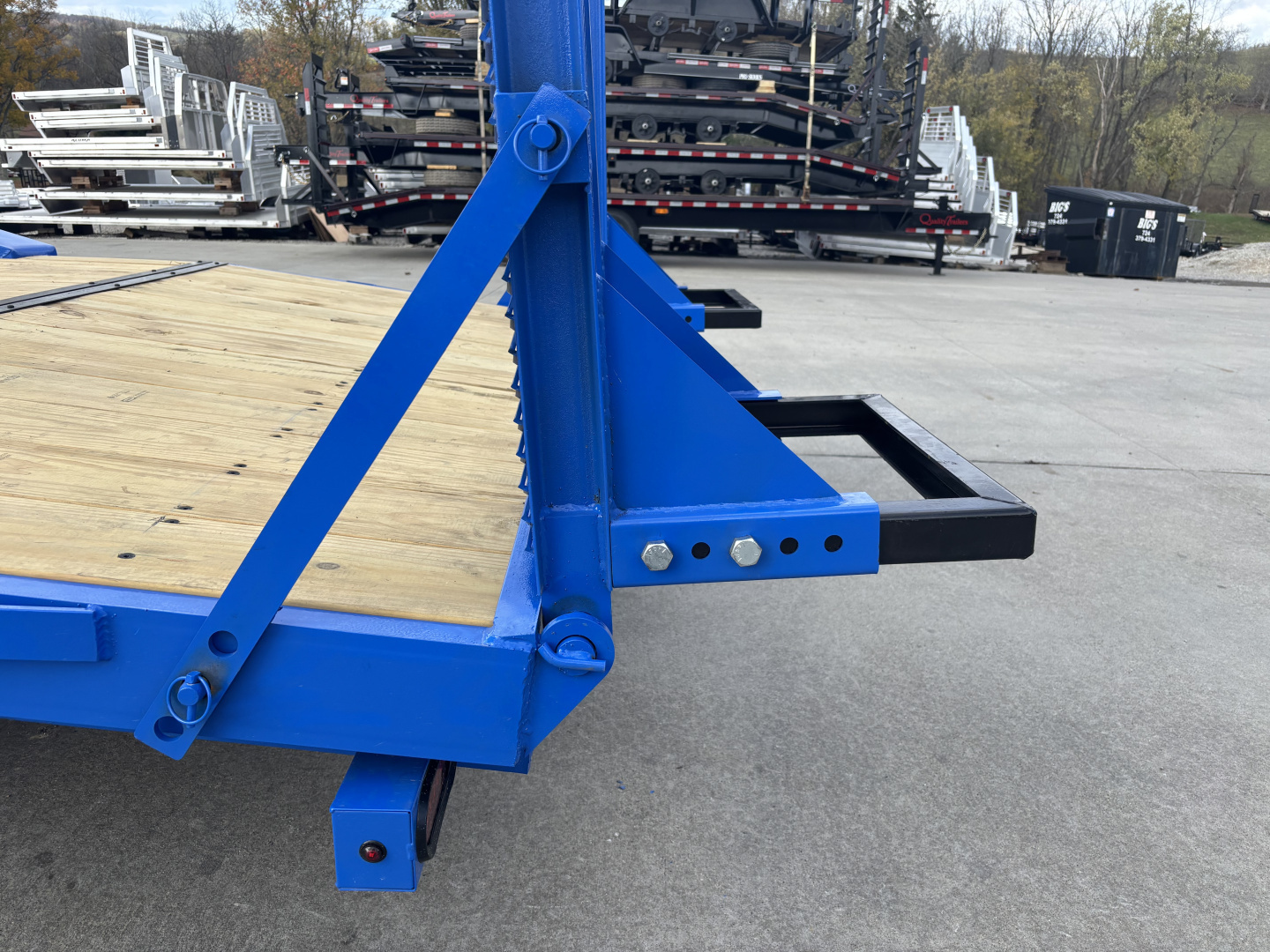 New 2026 Down 2 Earth Trailers 102"X22' Drive Over Equipment Hauler Trailer (Blue) - 14,000# GVWR