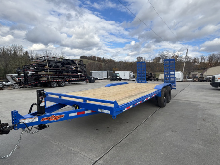New 2026 Down 2 Earth Trailers 102"X22' Drive Over Equipment Hauler Trailer (Blue) - 14,000# GVWR