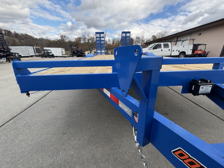 New 2026 Down 2 Earth Trailers 102"X22' Drive Over Equipment Hauler Trailer (Blue) - 14,000# GVWR