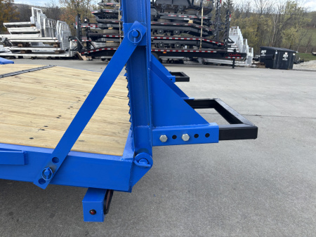 New 2026 Down 2 Earth Trailers 102"X22' Drive Over Equipment Hauler Trailer (Blue) - 14,000# GVWR