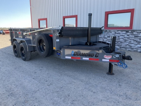 New 2025 Diamond C 82"x14' BP Low Profile Telescopic Dump w/ 24" Sides- LPT210