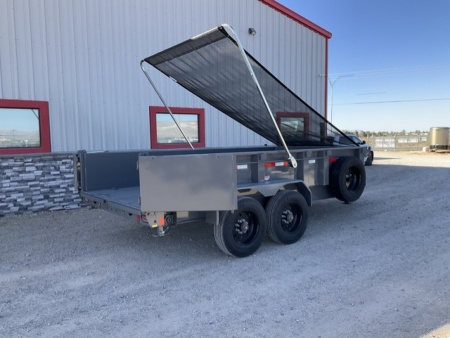 New 2025 Diamond C 82"x14' BP Low Profile Telescopic Dump w/ 24" Sides- LPT210