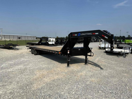 New 2025 Load Trail GL 102x36 Tandem Low-Pro Gooseneck w/Hyd. Dove Under Frame Bridge & Pipe Bridge Deckover  Flatbed Trailer