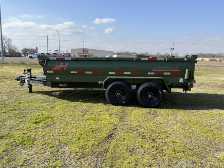 New 2025 Horizon Trailers 83X14 LZ7 30'' SIDE WALLS, 7K AXLES, 14 PLYTIRES, TARP, RAMPS, SPREAD GATE Dump Trailer
