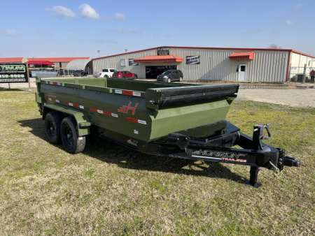 New 2025 Horizon Trailers 83X14 LZ7 30'' SIDE WALLS, 7K AXLES, 14 PLYTIRES, TARP, RAMPS, SPREAD GATE Dump Trailer