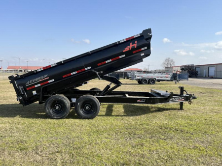 New 2025 Horizon Trailers 83X14 LZ7 30'' SIDE WALLS, 7K AXLES, 14 PLYTIRES, TARP, RAMPS, SPREAD GATE Dump Trailer