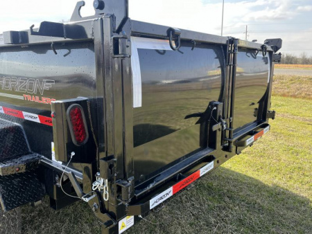 New 2025 Horizon Trailers 83X14 LZ7 30'' SIDE WALLS, 7K AXLES, 14 PLYTIRES, TARP, RAMPS, SPREAD GATE Dump Trailer