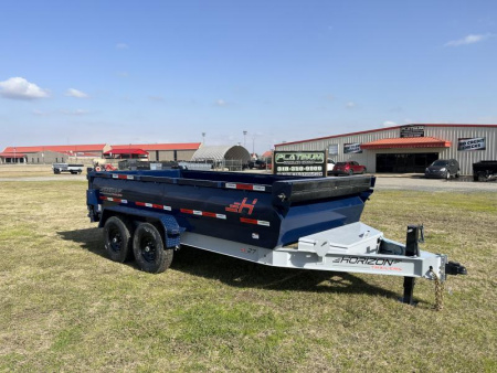New 2025 Horizon Trailers 83X14 LZ7 30'' SIDE WALLS, 7K AXLES, 14 PLYTIRES, TARP, RAMPS, SPREAD GATE Dump Trailer