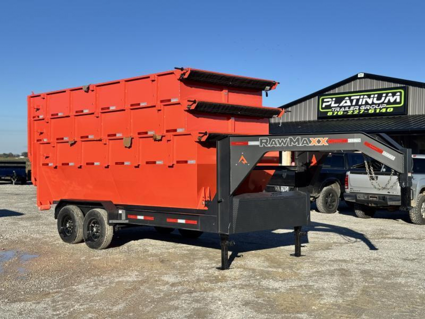 New 2025 RawMaxx 83X16 RDX GOOSENECK 14K GVWR Roll Off