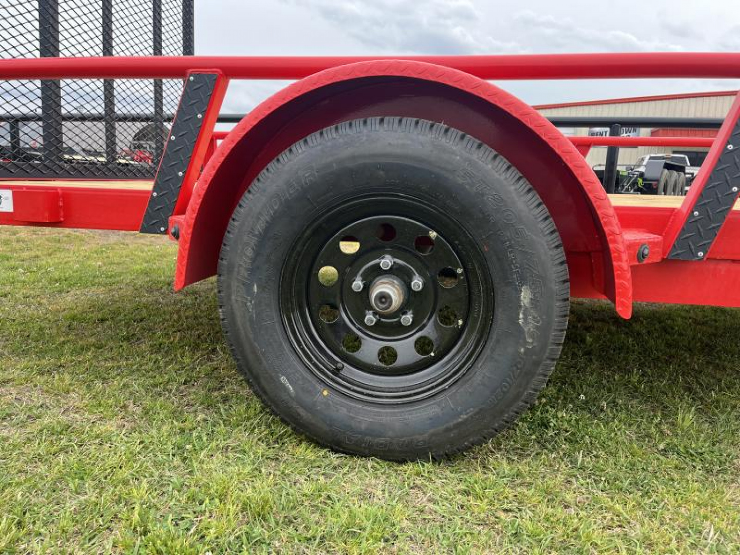 New 2025 RawMaxx 77X12 4' FOLDING GATE 2990K GVWR W/TOOLBOX Utility Trailer