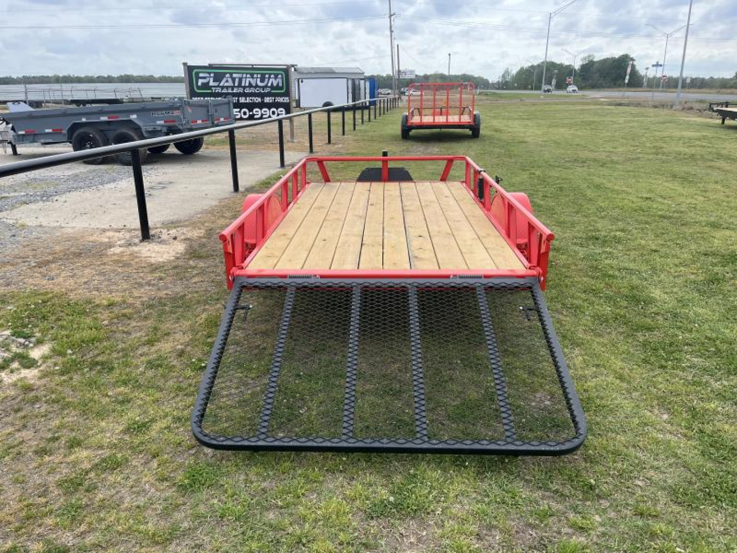 New 2025 RawMaxx 77X12 4' FOLDING GATE 2990K GVWR W/TOOLBOX Utility Trailer