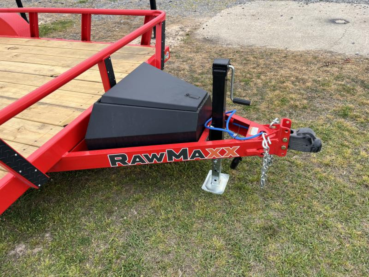 New 2025 RawMaxx 77X12 4' FOLDING GATE 2990K GVWR W/TOOLBOX Utility Trailer