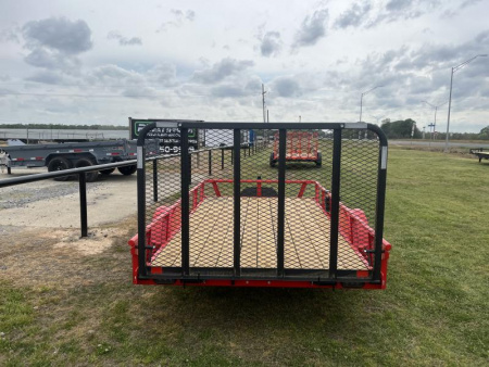 New 2025 RawMaxx 77X12 4' FOLDING GATE 2990K GVWR W/TOOLBOX Utility Trailer