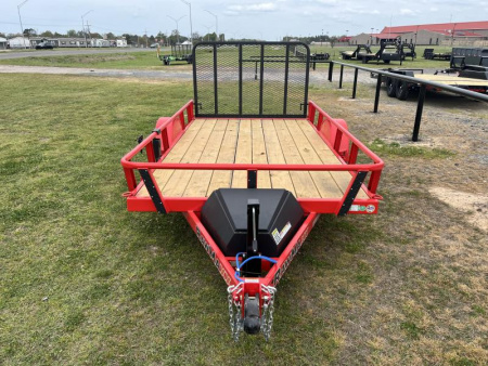 New 2025 RawMaxx 77X12 4' FOLDING GATE 2990K GVWR W/TOOLBOX Utility Trailer