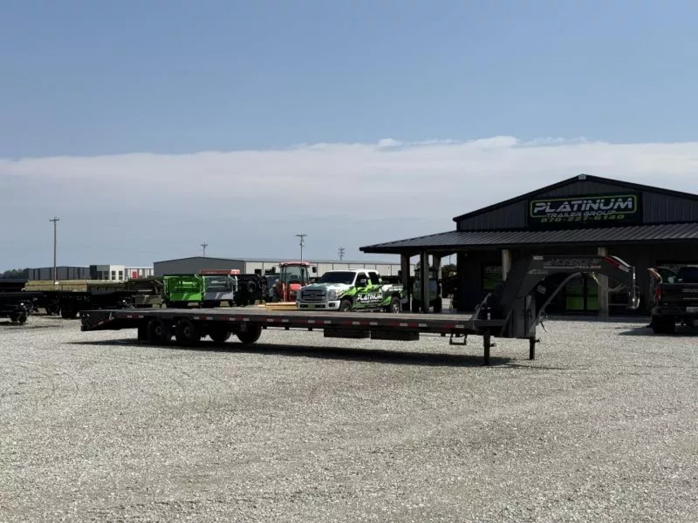 New 2025 Horizon Trailers FHZSS 102X40 GOOSENECK HOTSHOT SUPER SINGLE 10K W/SLIDE RATCHETS 25,000 GVWR Flatbed Trailer