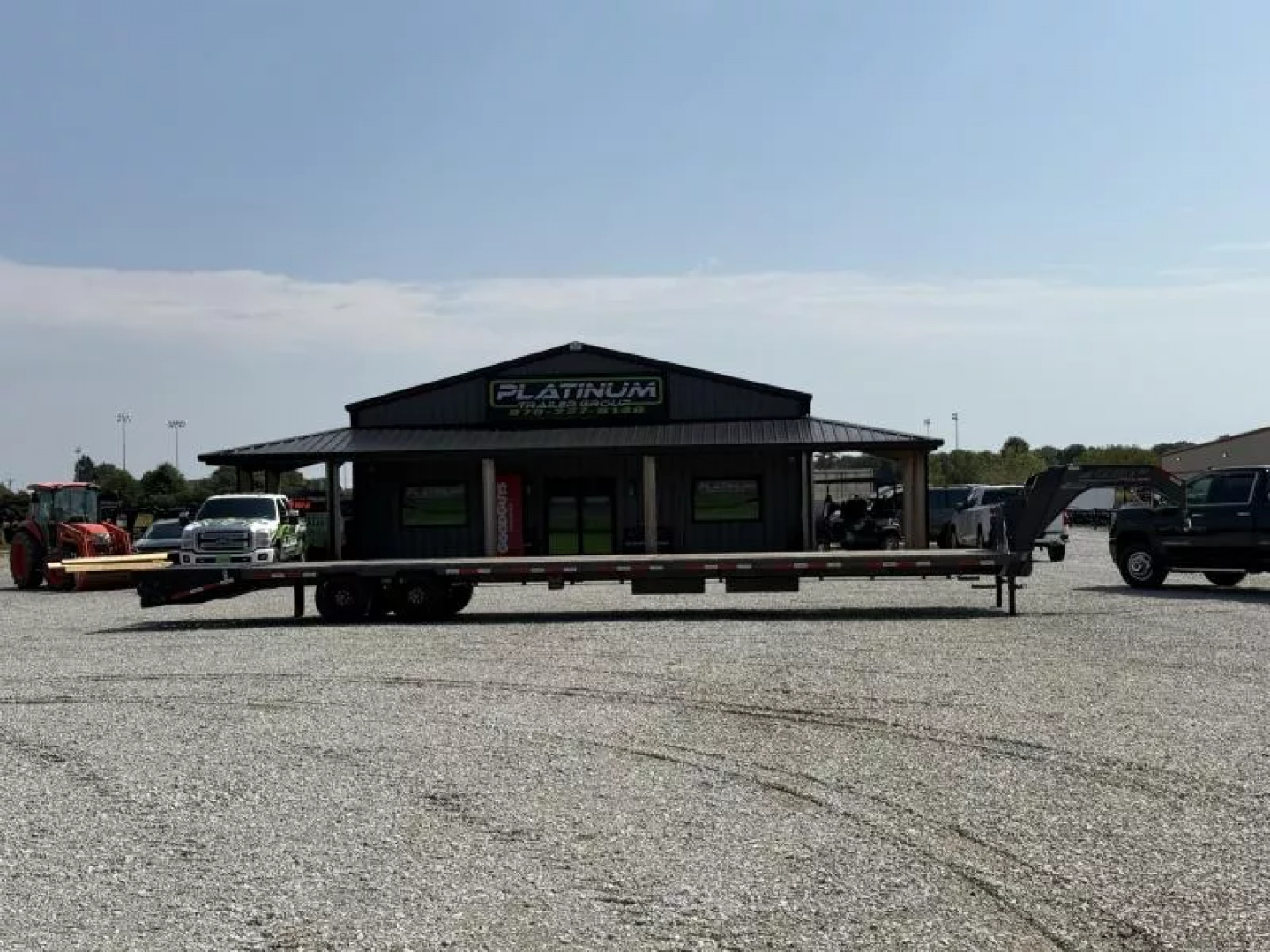 New 2025 Horizon Trailers FHZSS 102X40 GOOSENECK HOTSHOT SUPER SINGLE 10K W/SLIDE RATCHETS 25,000 GVWR Flatbed Trailer
