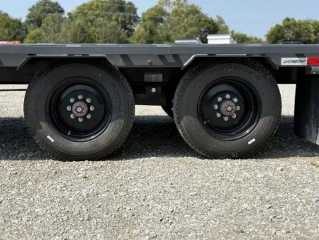 New 2025 Horizon Trailers FHZSS 102X40 GOOSENECK HOTSHOT SUPER SINGLE 10K W/SLIDE RATCHETS 25,000 GVWR Flatbed Trailer