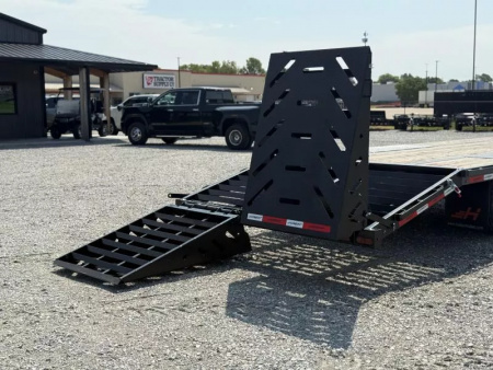 New 2025 Horizon Trailers FHZSS 102X40 GOOSENECK HOTSHOT SUPER SINGLE 10K W/SLIDE RATCHETS 25,000 GVWR Flatbed Trailer
