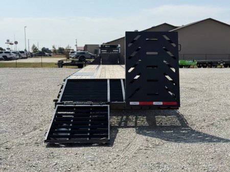 New 2025 Horizon Trailers FHZSS 102X40 GOOSENECK HOTSHOT SUPER SINGLE 10K W/SLIDE RATCHETS 25,000 GVWR Flatbed Trailer