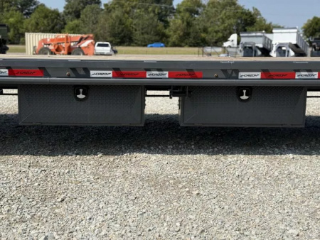 New 2025 Horizon Trailers FHZSS 102X40 GOOSENECK HOTSHOT SUPER SINGLE 10K W/SLIDE RATCHETS 25,000 GVWR Flatbed Trailer