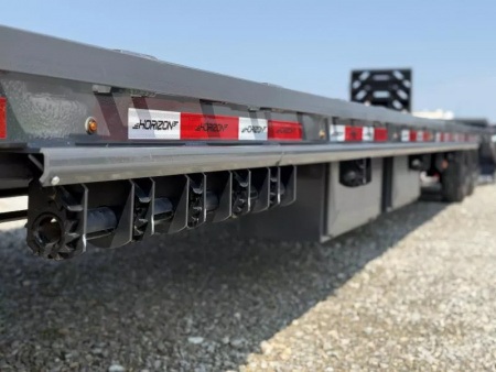 New 2025 Horizon Trailers FHZSS 102X40 GOOSENECK HOTSHOT SUPER SINGLE 10K W/SLIDE RATCHETS 25,000 GVWR Flatbed Trailer