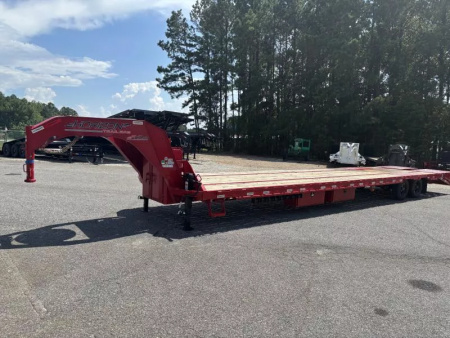 New 2025 Horizon Trailers FHZSS 102X40 GOOSENECK HOTSHOT SUPER SINGLE 10K W/SLIDE RATCHETS 25,000 GVWR Flatbed Trailer