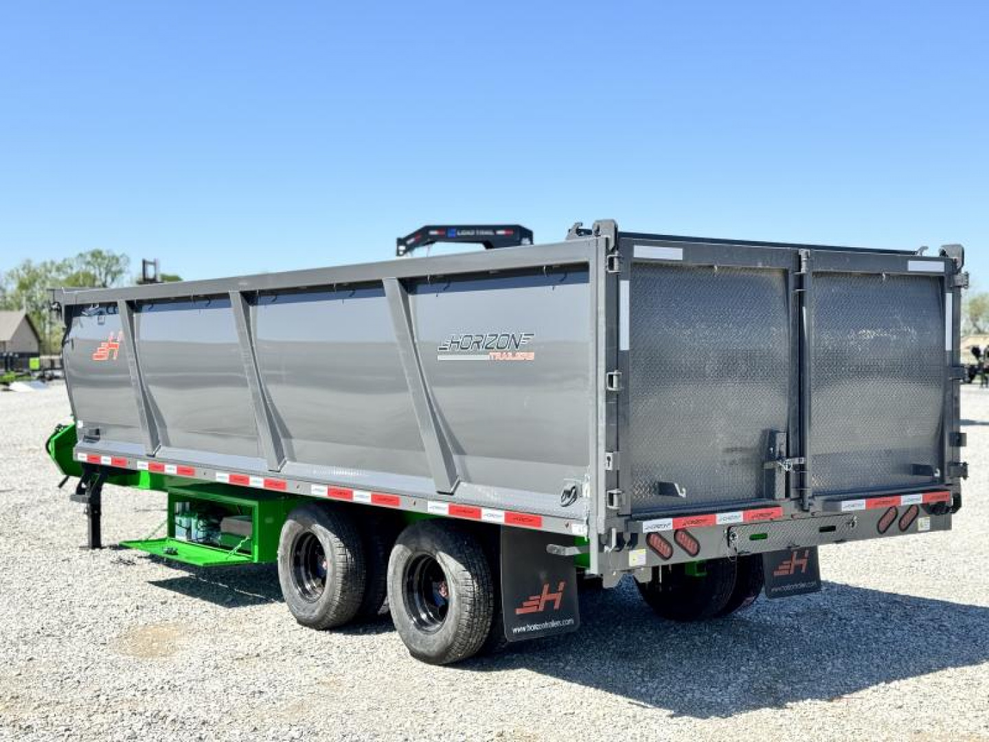 New 2025 Horizon Trailers HZH 96X20X4 HIGH SIDE TANDEM DUAL TELESCOPIC Dump Trailer 25K GVWR