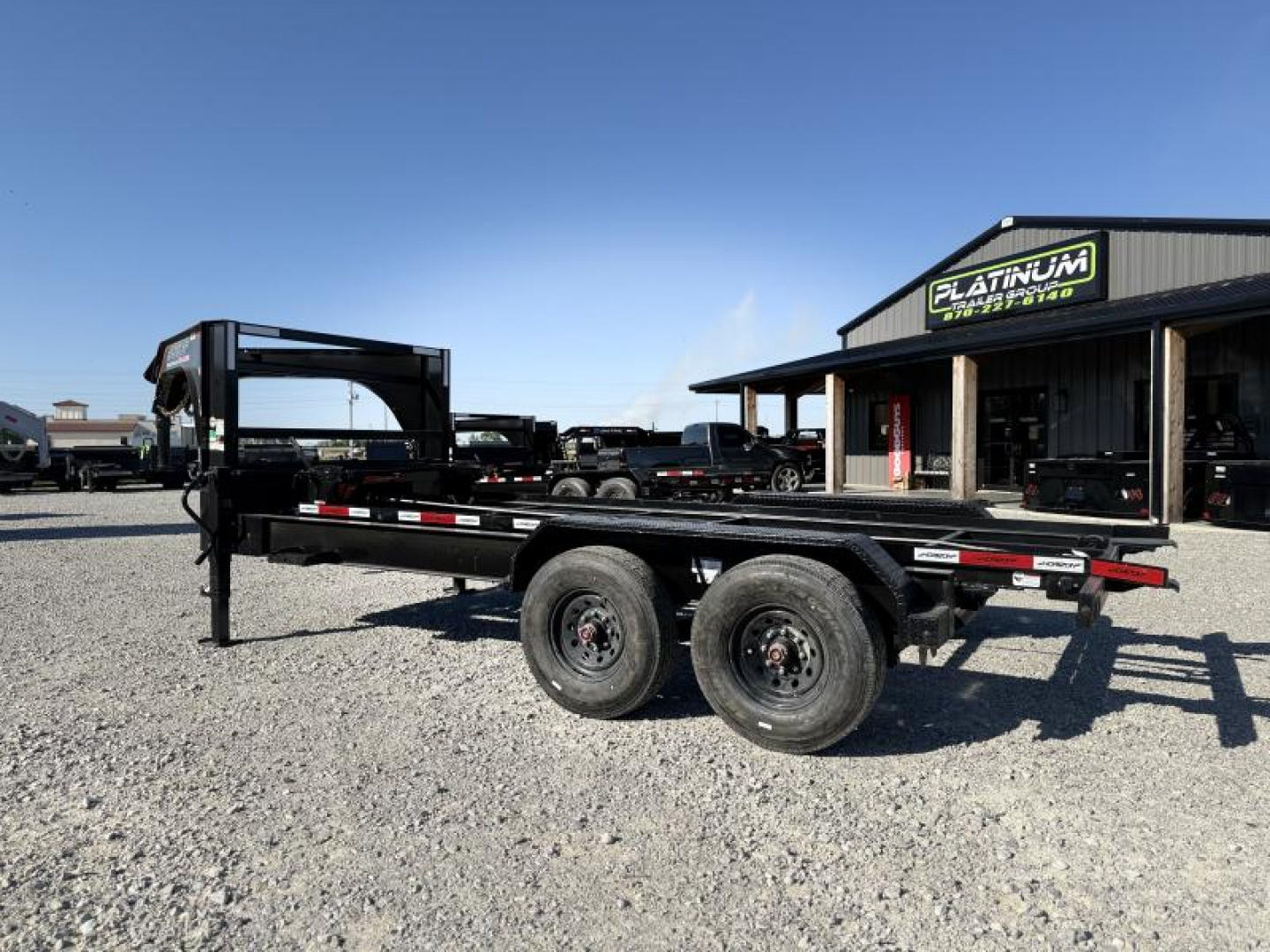 New 2025 Horizon Trailers RDZ 102x16 8K TANDEM AXLE GOOSENECK ROLL OFF TRAILER 17.9K GVWR