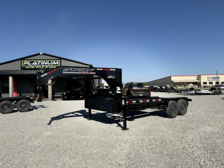 New 2025 Horizon Trailers RDZ 102x16 8K TANDEM AXLE GOOSENECK ROLL OFF TRAILER 17.9K GVWR