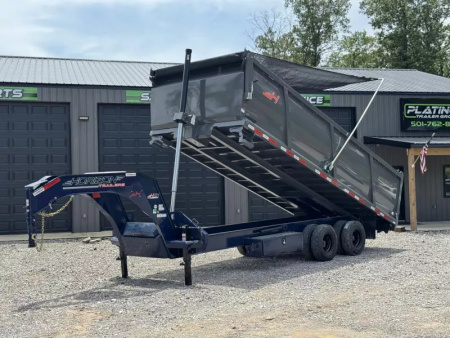 New 2025 Horizon Trailers 96X20 HZH GOOSENECK TELESCOPIC 14 PLY W/FLIP OVER TARP 25900 GVWR Dump Trailer