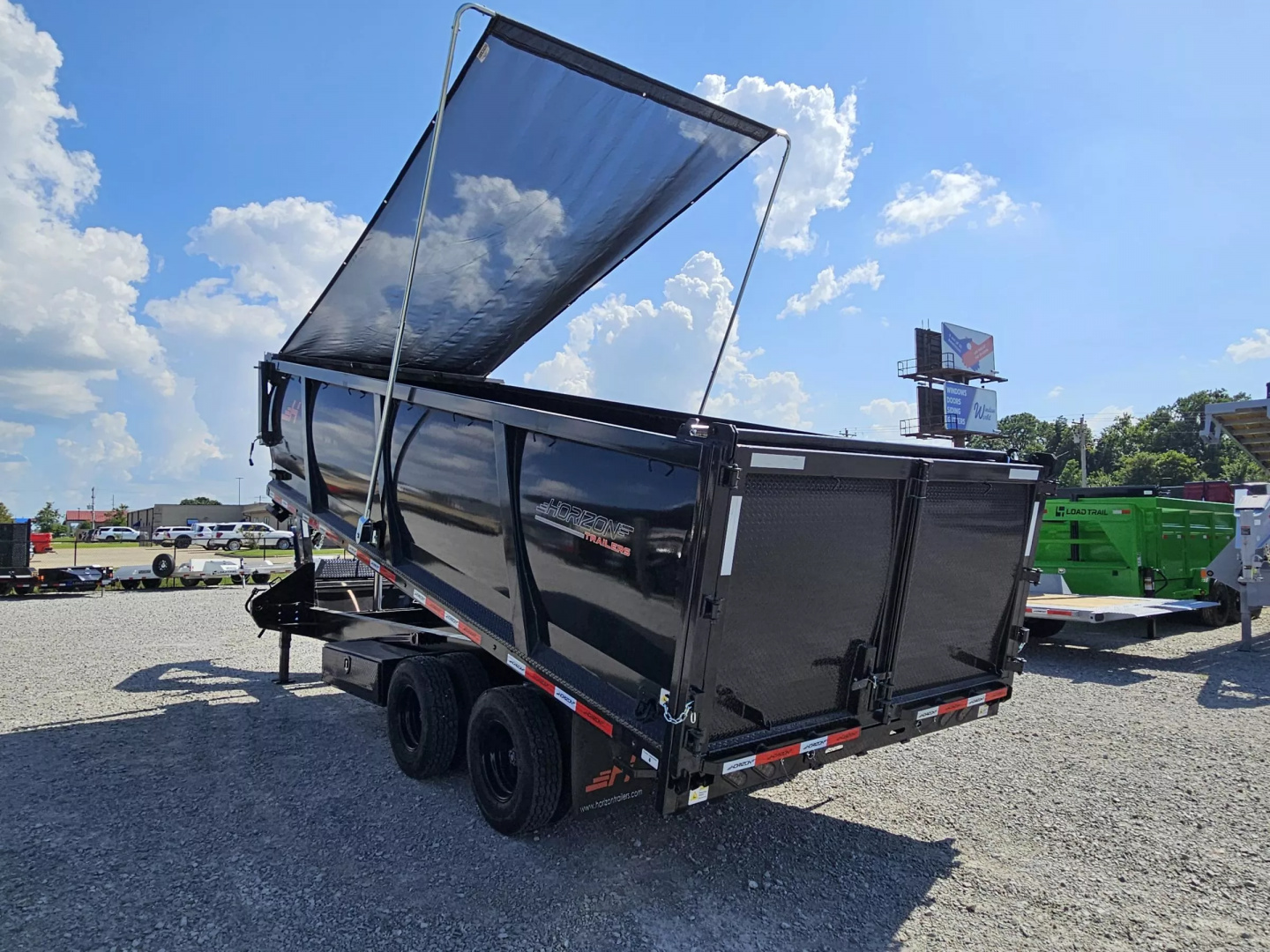 New 2025 Horizon Trailers HZH 96X20 GOOSENECK TELESCOPIC 14 PLY W/FLIP OVER TARP 25900 GVWR Dump Trailer
