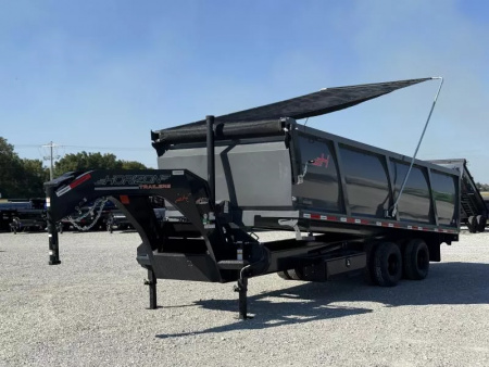 New 2025 Horizon Trailers 96X20 HZH GOOSENECK TELESCOPIC 14 PLY W/FLIP OVER TARP 25900 GVWR Dump Trailer