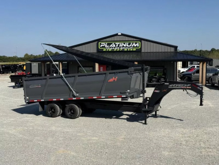 New 2025 Horizon Trailers 96X20 HZH GOOSENECK TELESCOPIC 14 PLY W/FLIP OVER TARP 25900 GVWR Dump Trailer