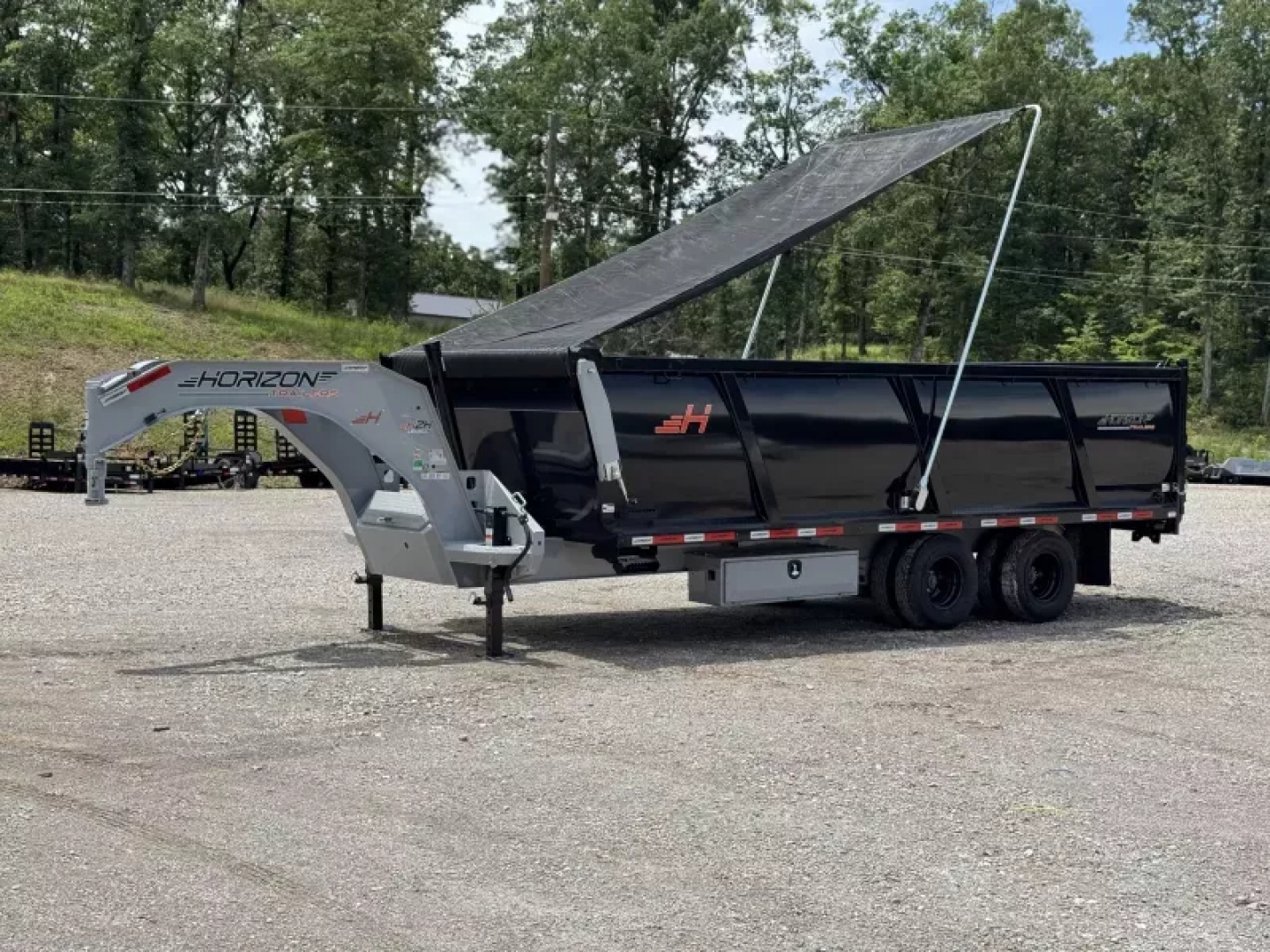 New 2025 Horizon Trailers HZH 96X20X4 HIGH SIDE TANDEM DUAL TELESCOPIC Dump Trailer 25K GVWR