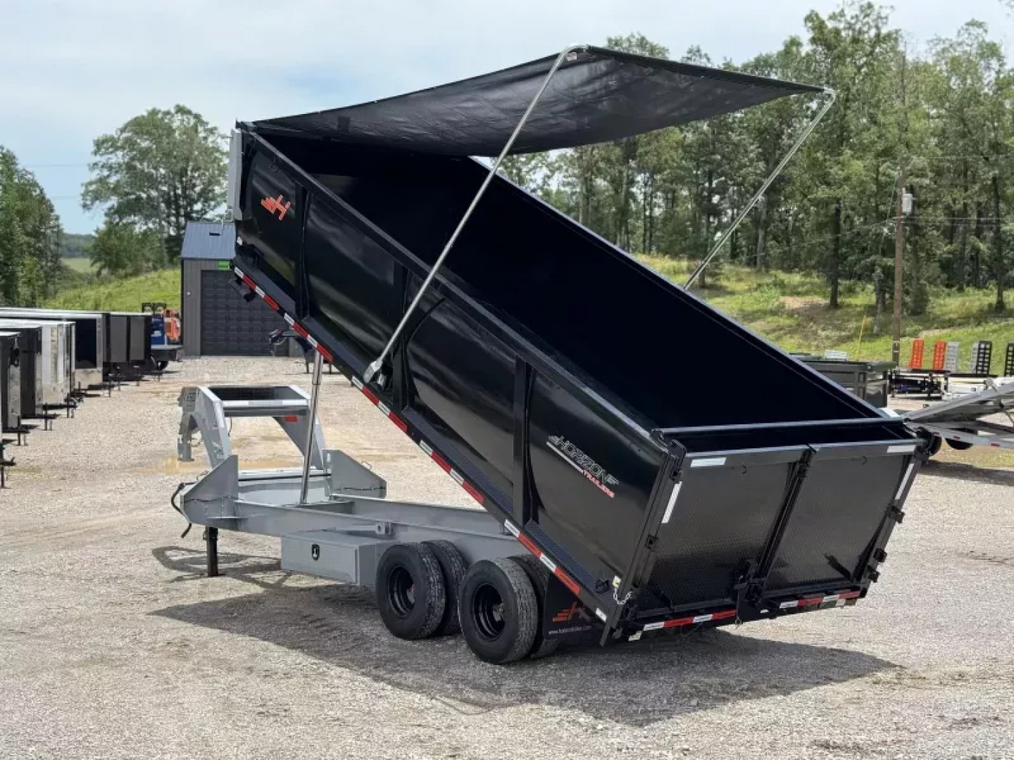 New 2025 Horizon Trailers HZH 96X20X4 HIGH SIDE TANDEM DUAL TELESCOPIC Dump Trailer 25K GVWR