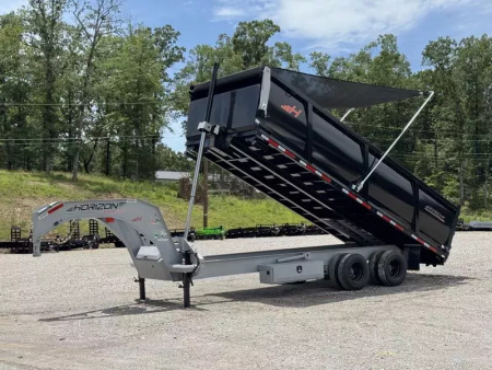 New 2025 Horizon Trailers HZH 96X20X4 HIGH SIDE TANDEM DUAL TELESCOPIC Dump Trailer 25K GVWR