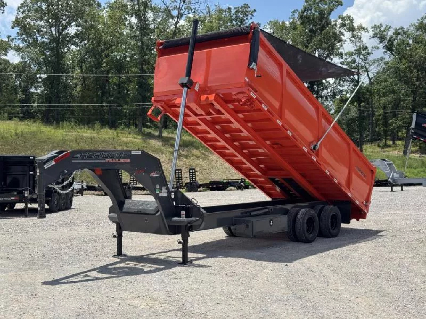 New 2025 Horizon Trailers HZH 96X20X4 HIGH SIDE TANDEM DUAL TELESCOPIC Dump Trailer 25K GVWR