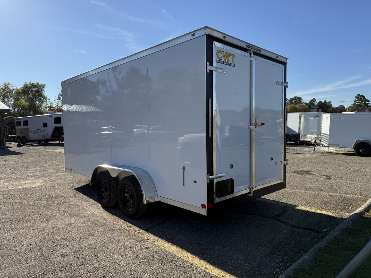 New 2026 Covered Wagon Trailers 7X16 TA2 7' BARN DOORS Cargo / Enclosed Trailer