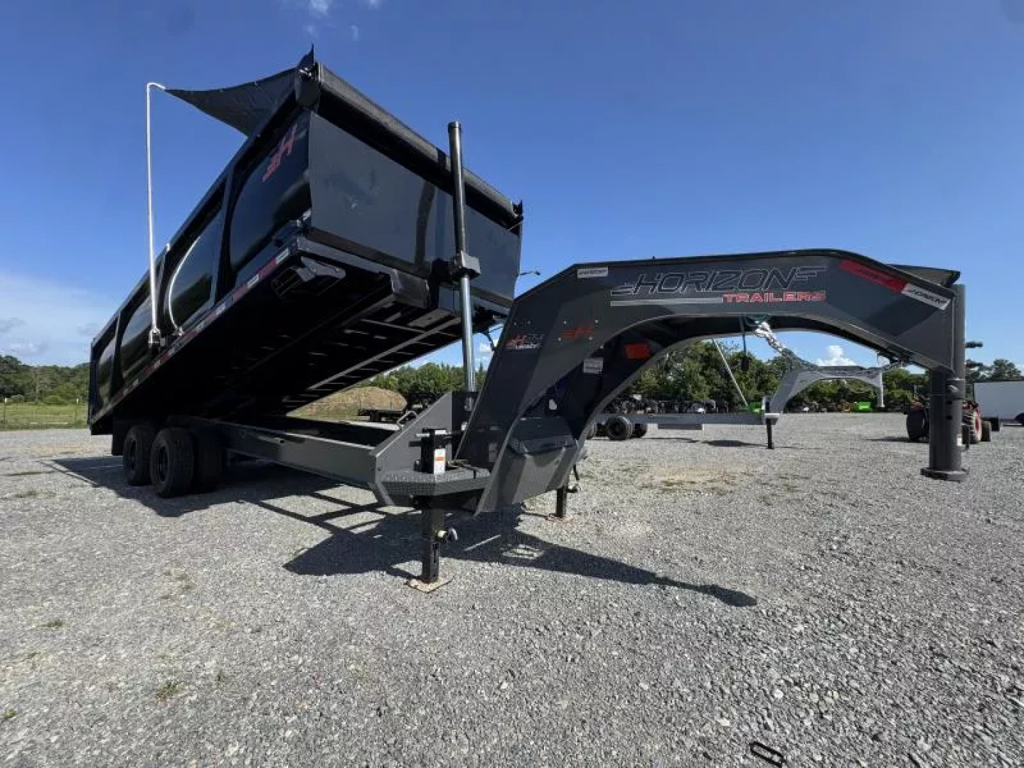 New 2025 Horizon Trailers HZH 96X20 GOOSENECK TELESCOPIC 14 PLY W/FLIP OVER TARP 25000 GVWR Dump Trailer