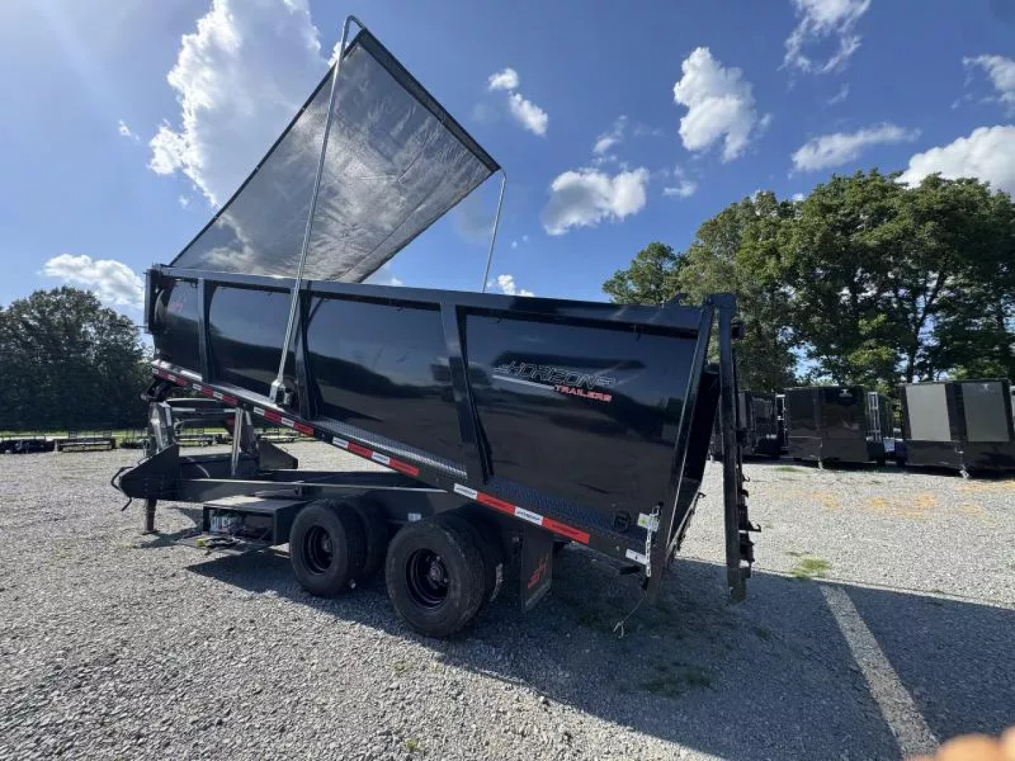 New 2025 Horizon Trailers HZH 96X20 GOOSENECK TELESCOPIC 14 PLY W/FLIP OVER TARP 25000 GVWR Dump Trailer