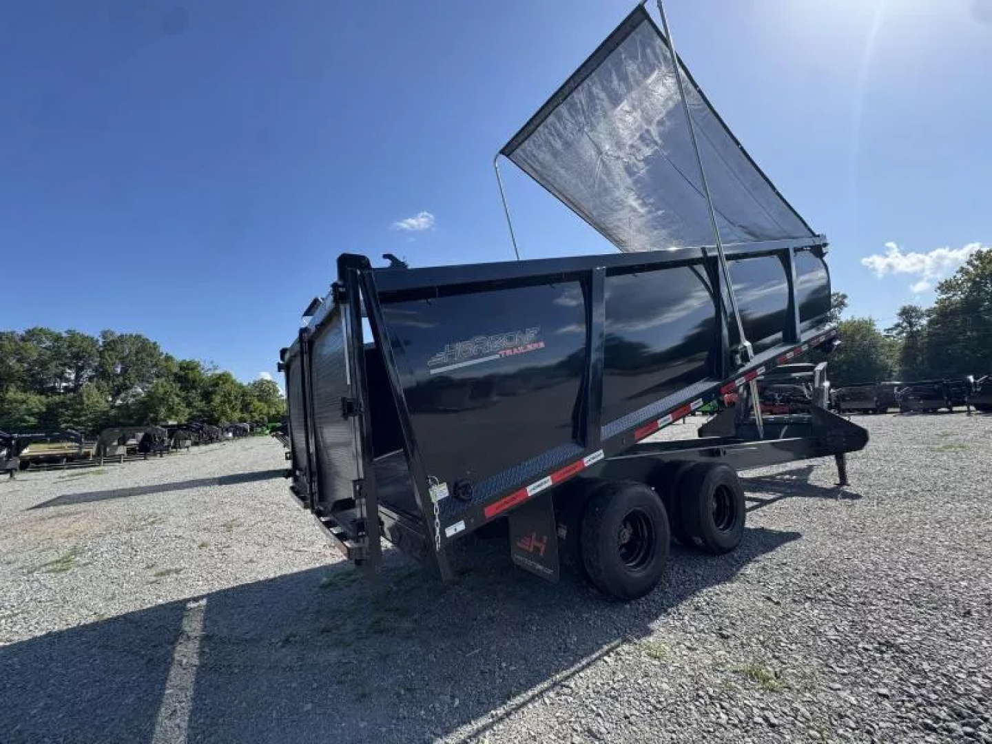 New 2025 Horizon Trailers HZH 96X20 GOOSENECK TELESCOPIC 14 PLY W/FLIP OVER TARP 25000 GVWR Dump Trailer