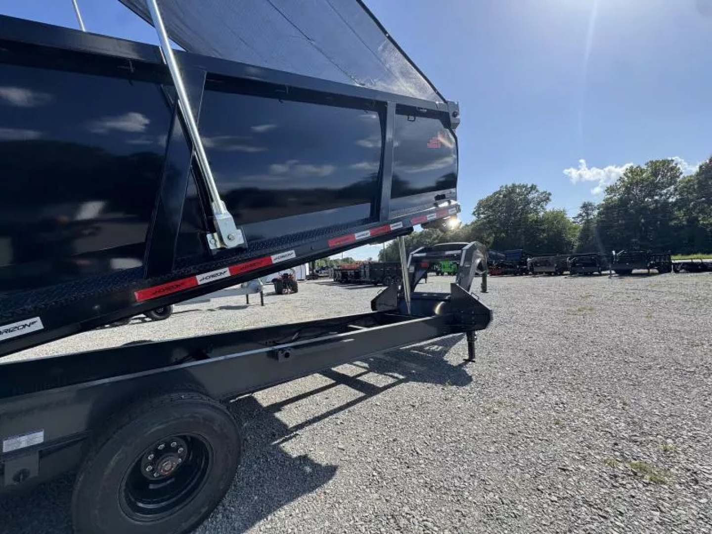 New 2025 Horizon Trailers HZH 96X20 GOOSENECK TELESCOPIC 14 PLY W/FLIP OVER TARP 25000 GVWR Dump Trailer