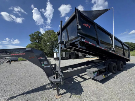 New 2025 Horizon Trailers HZH 96X20 GOOSENECK TELESCOPIC 14 PLY W/FLIP OVER TARP 25000 GVWR Dump Trailer