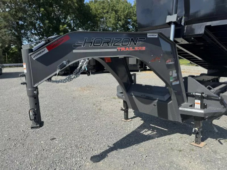 New 2025 Horizon Trailers HZH 96X20 GOOSENECK TELESCOPIC 14 PLY W/FLIP OVER TARP 25000 GVWR Dump Trailer