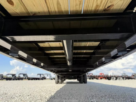 New 2025 Load Trail GP 102x40 Tandem Low-Pro Gooseneck w/Under Frame Bridge & Pipe Bridge Deckover Flatbed Trailer 25,900 GVWR