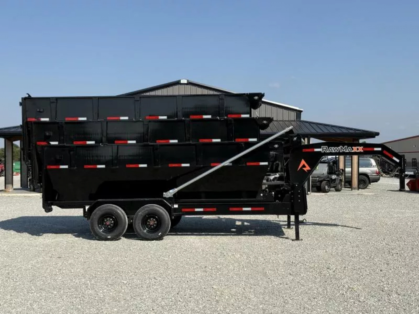 New 2026 RawMaxx RDX GOOSENECK W/FLIP OVER TARP 16K GVWR ROLL OFF TRAILER ONLY