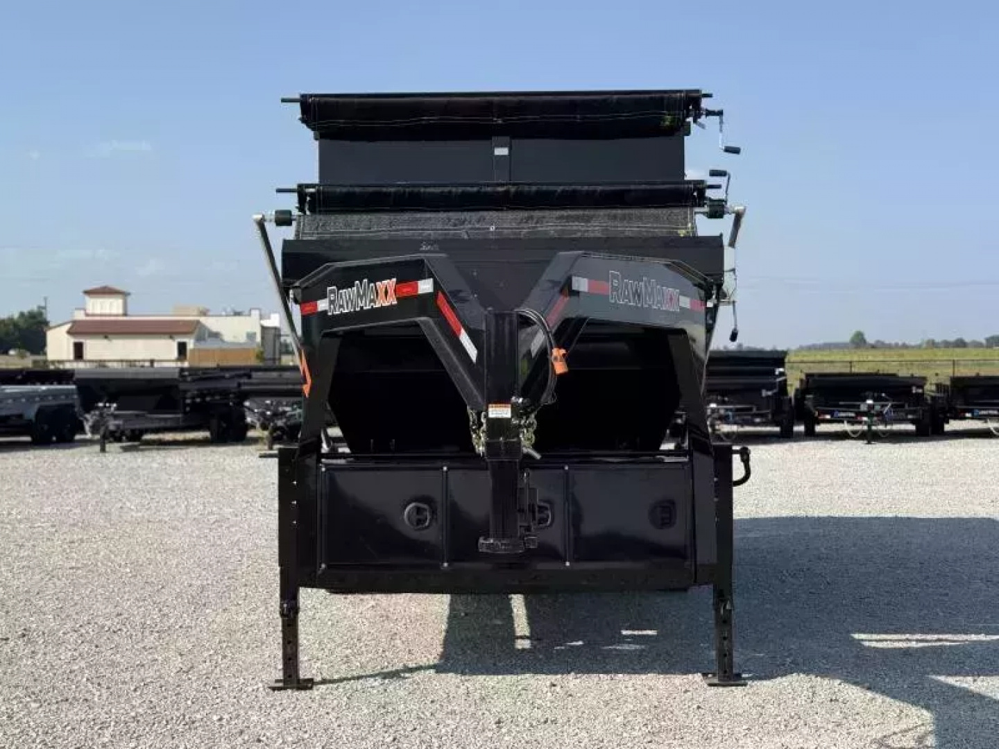 New 2026 RawMaxx RDX GOOSENECK W/FLIP OVER TARP 16K GVWR ROLL OFF TRAILER ONLY